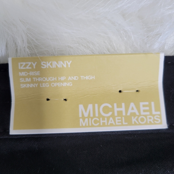 MICHAEL Michael Kors Izzy Skinny Black Jeans 8 NWT Stretch Mid Rise - Picture 9 of 11